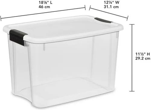 Vista 4 de Sterilite Caja Ultra Latch, 70 cuartos de galón, paquete de 4 con 30