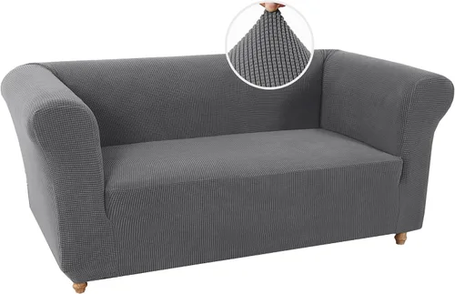 Vista 27 de Turquoize Funda elástica para silla estilo Chesterfield para sala de estar, 1 pieza, funda de sofá suave y antideslizante con tela jacquard gruesa
