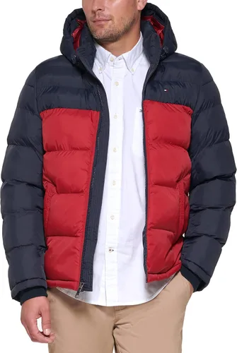 Vista 21 de Tommy Hilfiger - Chaqueta acolchada con capucha de relleno alternativo para hombre (tallas estándar y para personas grandes y altas)