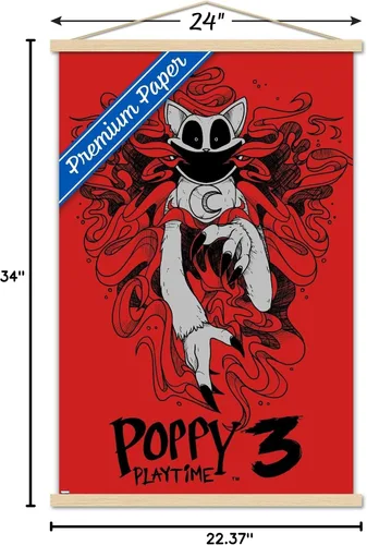 Vista 7 de Trends International Poppy Playtime: Capítulo 3 - Póster de pared ahumado con marco magnético