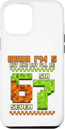 Vista 26 de Bruh I'm 5 But One-Day I'll Be 67 Retro 5th Birthday Kids Case for iPhone 17