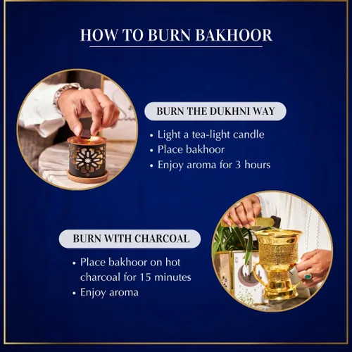 Vista 7 de Oud Bakhoor - Caja variada con quemador y aceite Ma'amoul Attar Set - 6 botellas x 0.2 fl oz