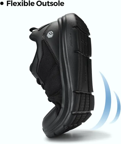 Vista 4 de FitVille Zapatos de caminar para hombre, de ancho ancho, con amortiguación máxima, ligeros, zapatos casuales para alivio de la fascitis plantar
