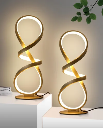 Vista 8 de Juego de 2 lámparas de mesa LED geniales, moderna lámpara