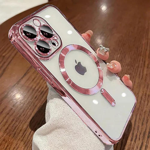 Vista 20 de Funda magnética para iPhone 12 Pro Max transparente compatible con MagSafe Funda protectora de lente de cámara integrada para iPhone 12 Pro Max