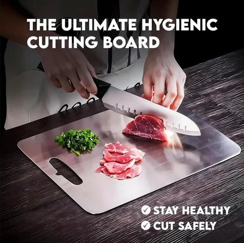 Vista 2 de Tabla de Cortar de Titanio, Tablas de Cortar de Titanio 100% Puro para Cocina, Tabla de Cortar de Doble Cara Grado Alimentario - Apta