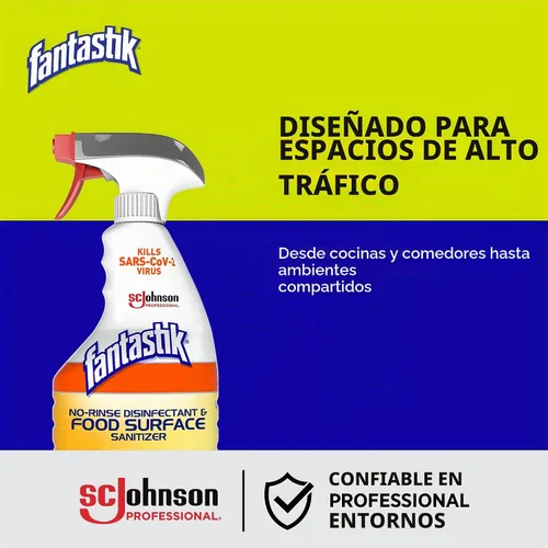 Vista 7 de SC Johnson Professional Fantastik - Desinfectante desinfectante sin