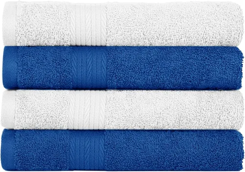 Vista 22 de Ample Decor Juego de 12 toallas de baño de 600 GSM, 100% algodón, 4 toallas de baño, 4 toallas de mano, 4 paños de lavado, absorbentes y suaves