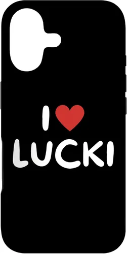 Vista 56 de Funda con corazón rojo para iPhone 16 I Love Lucki