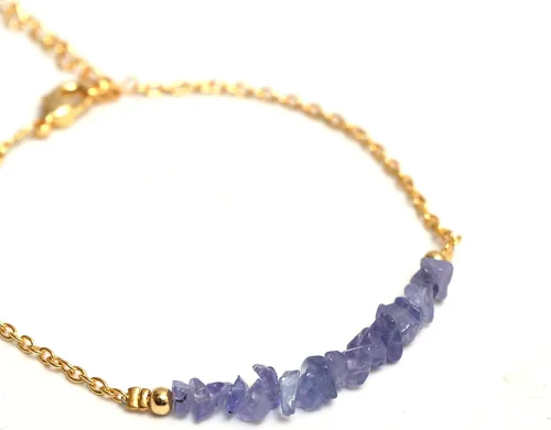 Vista 44 de Gempires Natural Chips Bar Bracelet, Energy Healing Crystals, Birthday, Gift for Her, Gemstone Jewelry 8 inch