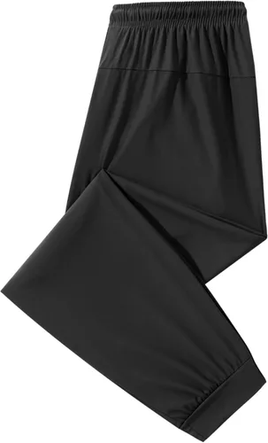 Vista 2 de Oelise Pantalones deportivos para hombre con bolsillos con cremallera, pantalones rectos para hombre, pantalones deportivos para entrenamiento