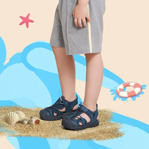 Vista 2 de Roknemo Sandalias ligeras para niños y niñas, zapatos de agua para niños y niñas, para verano, atléticas, deportivas, para exteriores, playa