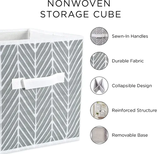 Vista 7 de DII Non Woven Storage Collection - Contenedor de espiga de poliéster, juego pequeño de 2, menta, 2