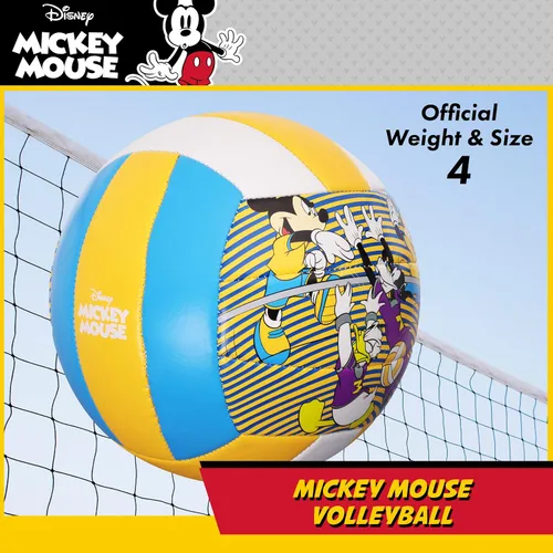 Vista 2 de Disney Mickey Mouse - Pelota de voleibol para niños, tamaño 4, Minnie Mouse, Donald Duck y Goofy, pelota de entrenamiento deportiva suave al tacto
