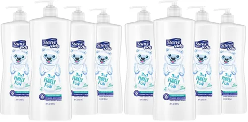 Vista 10 de Suave Kids Champú acondicionador 3 en 1 para niños, gel de baño Purely Fun que hace que la hora del baño sea rápida y fácil, sin parabenos y probado