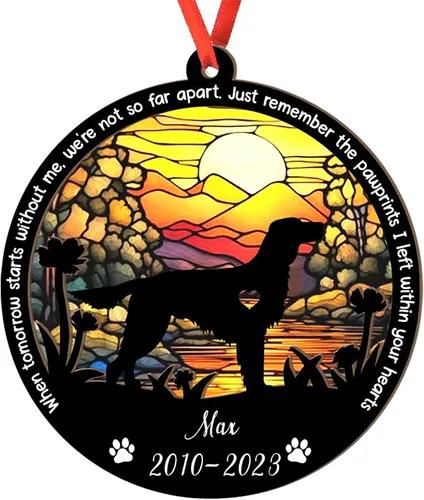 Vista 27 de Adorno personalizado para atrapasoles de sabueso afgano, adorno de Navidad de sabueso afgano – Regalo para perro amante, sabueso afgano