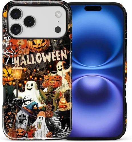 Vista 99 de Funda para iPhone 13 iPhone 14, a prueba de golpes, funda protectora híbrida de 2 capas, doble protección contra caídas, antiarañazos, diseño