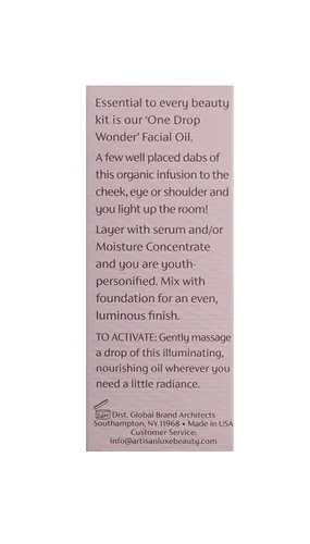 Vista 7 de Artisan L'uxe One Drop Wonder Aceite Facial Aceites Radiantes con Iluminadores de Perlas Rosas Orgánico Argán y Aceite Facial Hidratante Marroquí