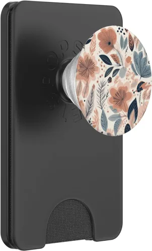 Vista 7 de PopSockets con estampado floral neutro y estético, bohemio, color crema