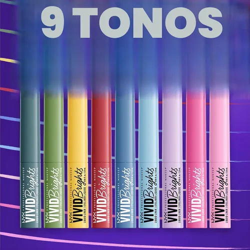 Vista 5 de NYX PROFESSIONAL MAKEUP Vivid Brights Delineador Líquido, Delineador de Ojos Resistente a las Manchas con Punta Precisa - On Red 04 en rojo
