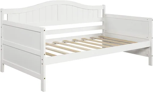 Vista 6 de Merax Elegante sofá cama con dos cajones de almacenamiento, sofá cama con soporte de listones de madera para familia, niños, adolescentes,
