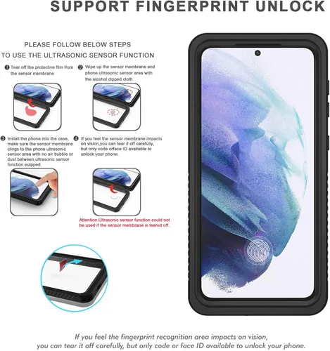 Vista 8 de Lanhiem - Funda para Samsung Galaxy S21, Funda Impermeable y a Prueba de Polvo IP68 con Protector de Pantalla Integrado, Funda Protectora