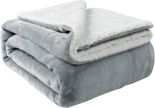 Vista 12 de NANPIPER - Manta de forro polar Sherpa, suave y esponjosa, mantas individuales para sofá, color negro, de 60x80 pulgadas