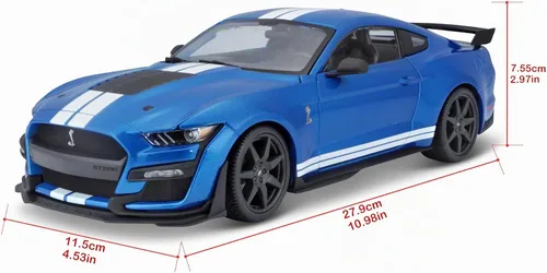 Vista 5 de Maisto 1:18 Edición Especial 2020 Mustang Shelby GT500, naranja, azul surtidos