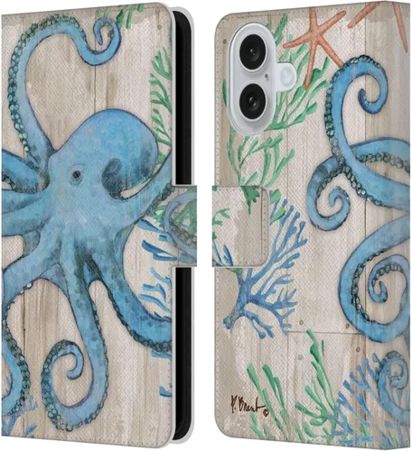 Vista 7 de Head Case Designs Officially Licensed Paul Brent Agate Mermaid Coastal Leather Wallet Case Compatible with Apple iPhone 16