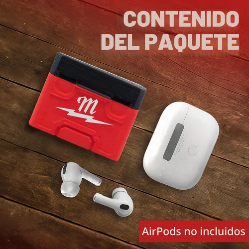 Vista 6 de Funda para AirPod Pro 1 y 2 para Milwaukee Packout, diseño de caja de herramientas duradera, fabricada en Estados Unidos