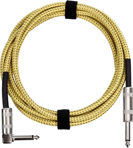 Vista 9 de Amazon Basics TS - Cable recto para instrumentos de 1/4 de pulgada para guitarra eléctrica, bajo y teclado con blindaje antiruido, 10 pies