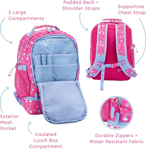 Vista 6 de Bentgo Kids Prints 2 en 1 Mochila y lonchera aislada