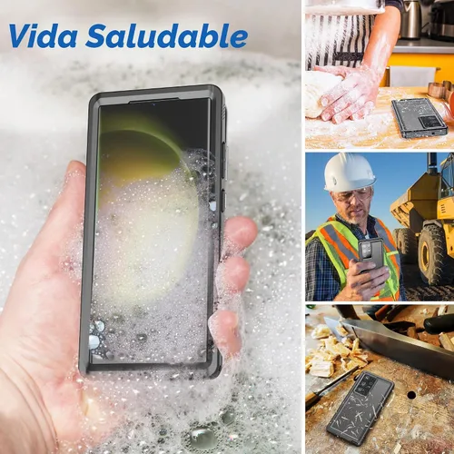 Vista 7 de SPORTLINK - Funda impermeable para Samsung Galaxy S23 Ultra IP68, color negro, 6.8