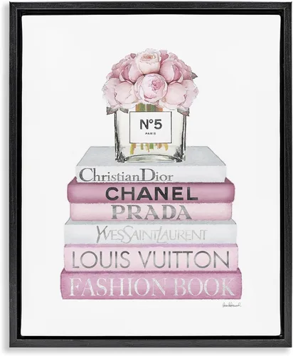 Vista 16 de Chic Shoes Glam Bookstack, 16 x 20 Inch Canvas in Floater Frame Stupell Industries · By Amanda Greenwood · Ready to hang · Fashion forward gift