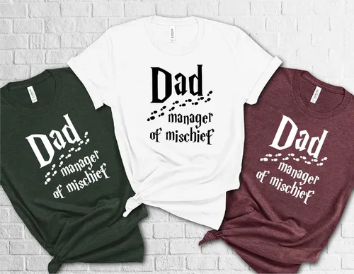 Vista 6 de Dad Manager of Mischief Shirt, Mischief Managed T-shirt Sweatshirt Hoodie for Dad, Mischief Family Matching Shirt, Matching Lover Sweatshirt, New