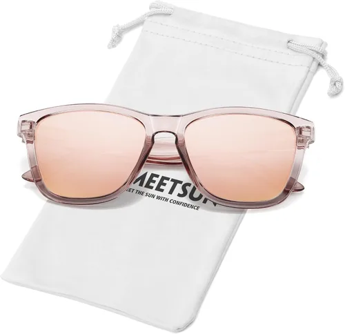 Vista 31 de Meetsun - Lentes de sol polarizados, unisex, modernos, con estilo de diseñador, clásico y retro A1 Negro Brillante