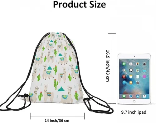 Vista 6 de Exóticos tópicos cactus con cordón bolsas mochila bolsa de gimnasio, Multi-a162, Mochilas de viaje