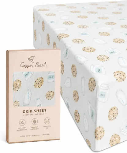 Vista 44 de Copper Pearl: Sábanas de punto prémium para cuna de bebé para niños y niñas, transpirables y suaves, sábanas ajustables para colchones estándar