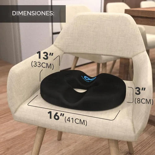 Vista 3 de Everlasting Comfort Almohada de Dona para Alivio del Dolor de Cóccix Cojín de Asiento Ergonómico - Almohada para Hemorroides para Sentarse - Cojín