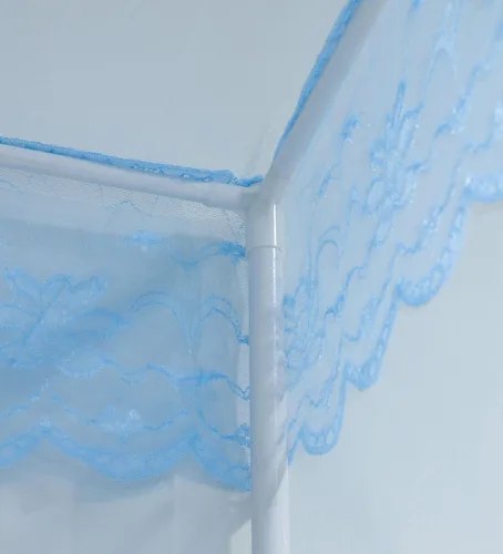Vista 8 de naturetalk Dosel de cama, cortina de cama de princesa para niñas y adultos, red de cúpula rectangular de encaje