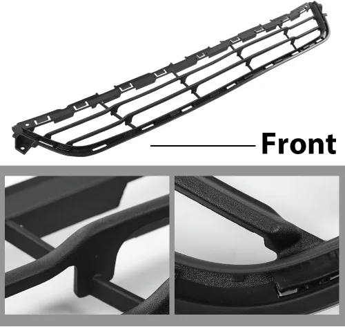 Vista 3 de CHEDA Rejilla inferior del radiador delantero, compatible con Ford Fusion/Mondeo 2013-2016, montaje de rejilla negra de parachoques