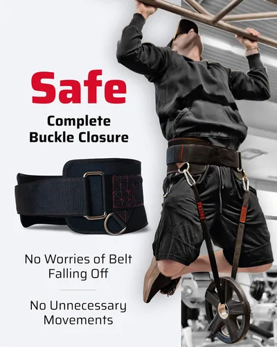 Vista 3 de THEFITGUY Paquete de sujeción de cable de cuerda ergonómica para tríceps y cinturón de inmersión definitivo