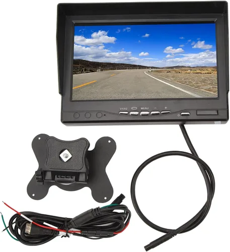 Vista 7 de Monitor de cámara de respaldo, pantalla digital TFT LCD de 7 pulgadas para automóvil, pantalla de visión trasera Dc de 9 V a 35 V, pantalla