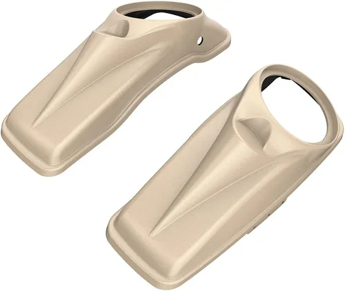 Vista 94 de Tapas para bocinas de motocicleta aptas para 2014+ Harley Touring Hard Saddle Bags - Whisky ámbar, 8 pulgadas Amber Whiskey