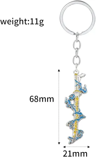 Vista 2 de SONGCHANGJEWELRY Anime Slayer Sword Keychains - Kimetsu No Yaiba Tanjiro Sword Keychains - Cosplay Accessories For Men Women