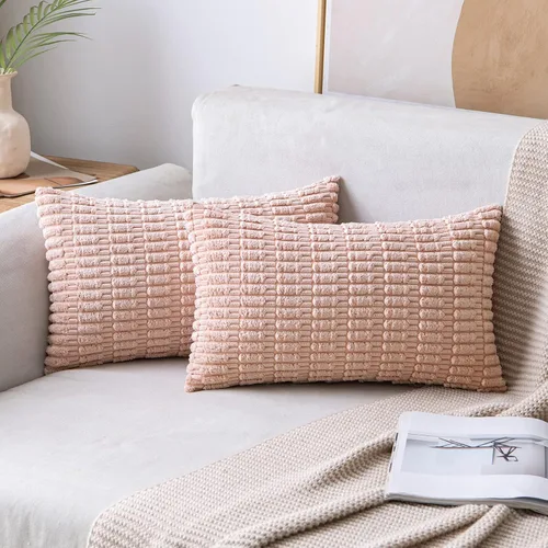 Vista 77 de MIULEE - Paquete de 2 fundas de cojín decorativas de corduroy, modernas y boho, suaves, con rayas, decoración del hogar, sofá, sala de estar, sillón