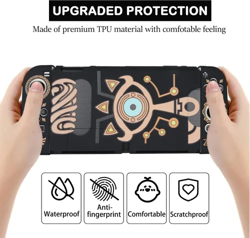Vista 4 de TIKOdirect Funda acoplable compatible con Nintendo Switch OLED 2021, cubierta protectora suave de protección completa para Nintendo Switch OLED