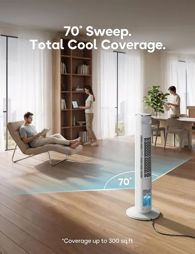 Vista 3 de Unidad de aire acondicionado portátil sin ventanas con control remoto, enfriador de aire evaporativo sin ventilación de 37 pulgadas, enfriador
