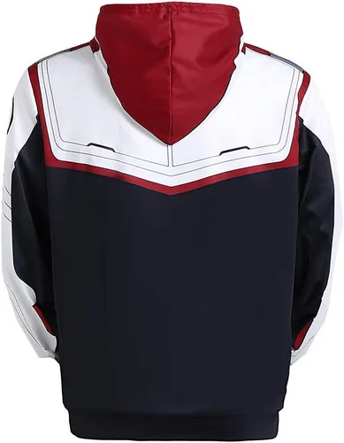 Vista 3 de Edinoy Unisex Adult 3D Printed Hoodie Jacket Outwear Zipper Pullover Cosplay Costume Uniform Sweatshirt