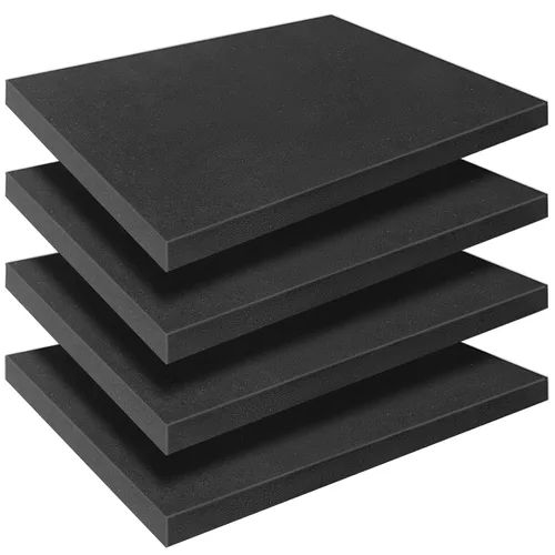 Vista 13 de Insertos de espuma de poliuretano negro para estuches, 16 x 12 x 4 pulgadas, relleno de embalaje cortable para caja de herramientas, cámara